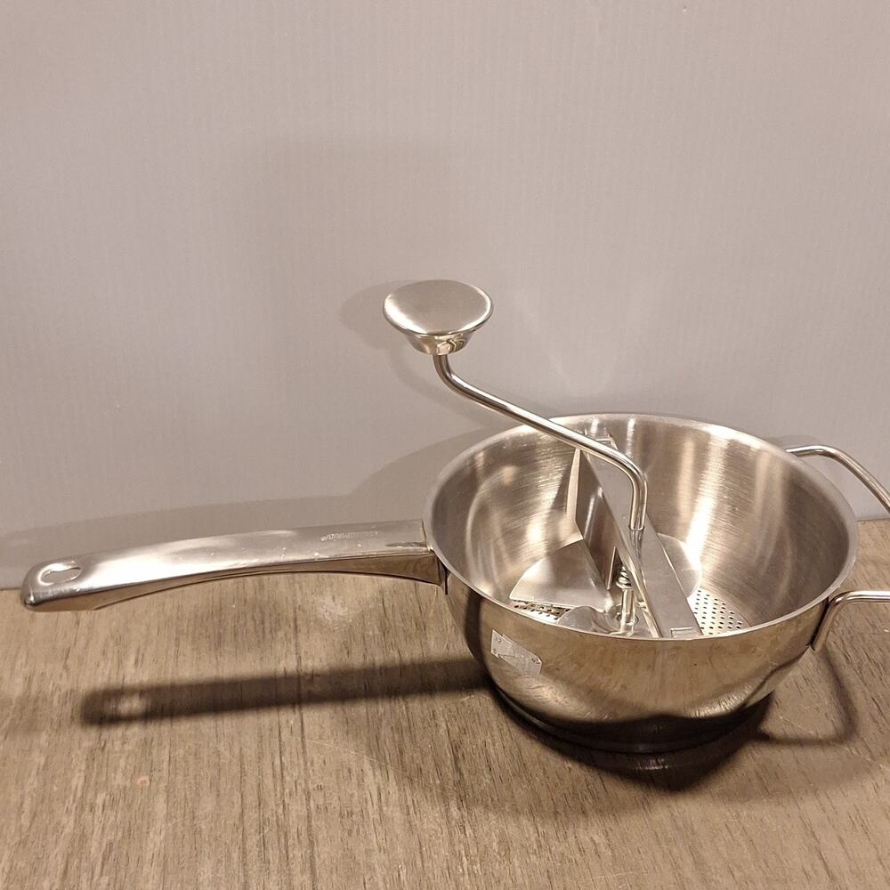 Norpro Stainless Steel Manual Food Mill with Handle Durable Kitchen Tool